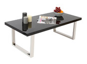 Table basse design laqu&eacute;e noire HALIFAX