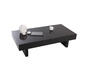 Table basse design laqu&eacute;e noire plateaux ouvrants GISSY