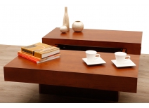 Table basse design plateaux ouvrants LAUREEN