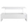 Table basse design r&eacute;glable blanche avec rangement LOLA