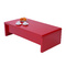 Table basse design relevable laqu&eacute;e rouge LOLA