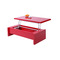 Table basse design relevable laqu&eacute;e rouge LOLA