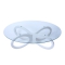 Table basse design verre blanche BUTTERFLY