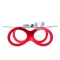 Table basse design verre rouge BUTTERFLY