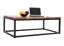 Table basse industrielle bois m&eacute;tal FACTORY
