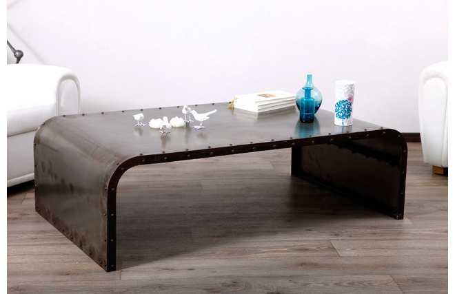 Table basse m&eacute;tal industrielle FERRA