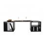 Table basse noire 2 &eacute;tag&egrave;res 