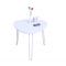 Table d'appoint design blanche LAKEA