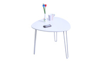 Table d'appoint design blanche LAKEA