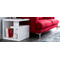 Table d'appoint design laqu&eacute;e blanche HALTON