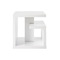 Table d'appoint design laqu&eacute;e blanche HALTON