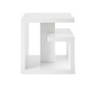 Table d'appoint design laqu&eacute;e blanche HALTON
