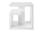 Table d'appoint design laqu&eacute;e blanche HALTON