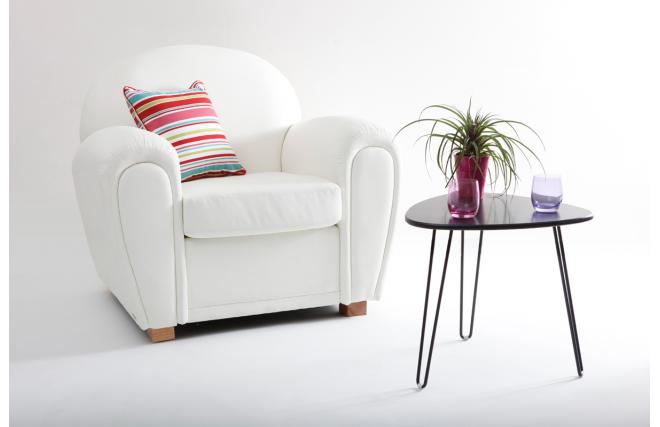 Table d'appoint design noire LAKEA