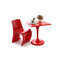 Table d'appoint design rouge LUNA
