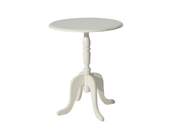 Table d'appoint ronde baroque blanche LOUISA
