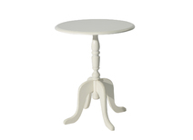 Table d'appoint ronde baroque blanche LOUISA