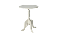 Table d'appoint ronde baroque blanche LOUISA