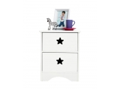 Table de chevet enfant blanche ETOILE