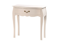 Table de chevet / nuit baroque blanche 1 tiroir Louisa