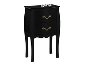 Table de chevet / nuit baroque noire 2 tiroirs Louisa