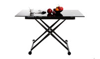 Table design relevable noire NORA