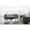 Tables basses design galets laqu&eacute;es blanches CAMILLE (lot de 2)