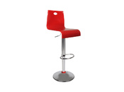 Tabouret de bar bicolore rouge et blanc SATURNE