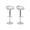 Tabouret de bar / cuisine argent moderne COMET (lot de 2)