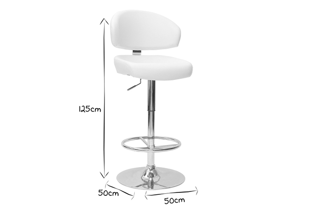 Tabouret de bar / cuisine blanc contemporain NEPTUNE
