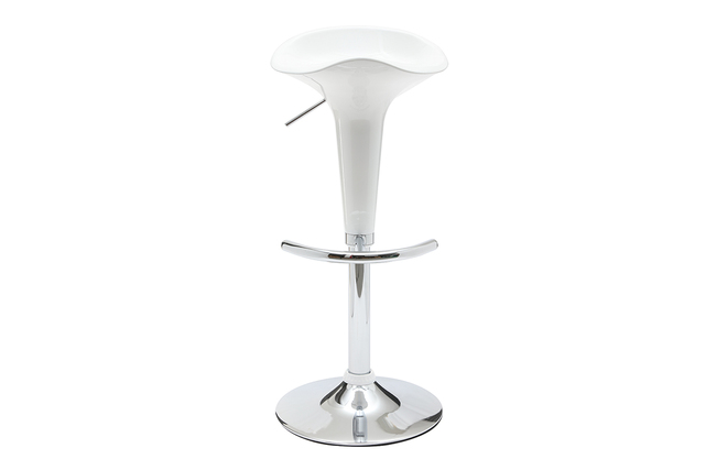 Tabouret de bar / cuisine blanc design GALAXY (lot de 2)