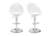 Tabouret de bar / cuisine blanc design �UF (lot de 2)