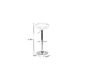 Tabouret de bar / cuisine blanc moderne COMET (lot de 2)