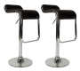Tabouret de bar / cuisine chocolat design ANDROMEDE (lot de 2)