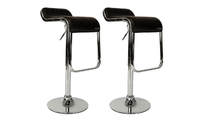 Tabouret de bar / cuisine chocolat design ANDROMEDE (lot de 2)