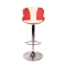 Tabouret de bar / cuisine design blanc et rouge ROCKY