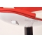 Tabouret de bar / cuisine design blanc et rouge ROCKY