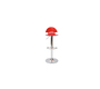 Tabouret de bar / cuisine design en plexiglas rouge transparent ORION