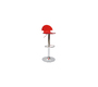 Tabouret de bar / cuisine design en plexiglas rouge transparent ORION
