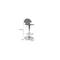 Tabouret de bar / cuisine design en plexiglas rouge transparent ORION