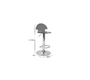 Tabouret de bar / cuisine design en plexiglas rouge transparent ORION
