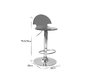 Tabouret de bar / cuisine design en plexiglas rouge transparent ORION