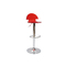 Tabouret de bar / cuisine design en plexiglas rouge transparent ORION