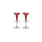 Tabouret de bar / cuisine design lie de vin GALAXY (lot de 2)