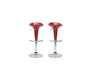 Tabouret de bar / cuisine design lie de vin GALAXY (lot de 2)