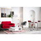 Tabouret de bar / cuisine moderne lie de vin WAVES (lot de 2)