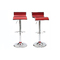 Tabouret de bar / cuisine moderne lie de vin WAVES (lot de 2)