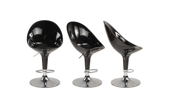 Tabouret de bar / cuisine noir design �UF (lot de 2)