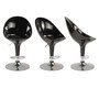 Tabouret de bar / cuisine noir design �UF (lot de 2)