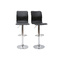 Tabouret de bar / cuisine noir moderne SURF ALTO (Lot de 2)